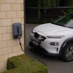 an electric car charging